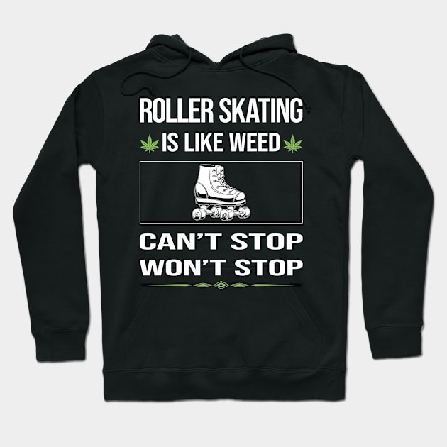 Funny Cant Stop Roller Skating Skate Skater Hoodie by symptomovertake